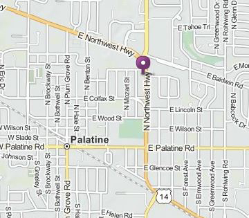 map of Palatine, IL